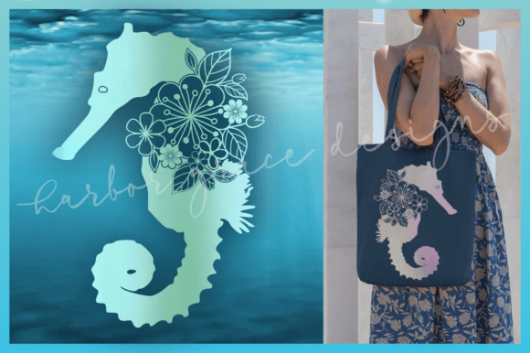 Download Seahorse SVG | Seahorse Floral Mandala - Seahorse svg Collection