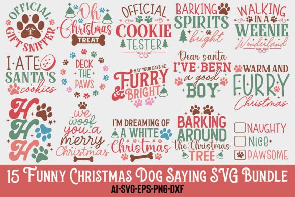 Download Funny Christmas Dog Saying SVG Bundle - Saying svg Collection