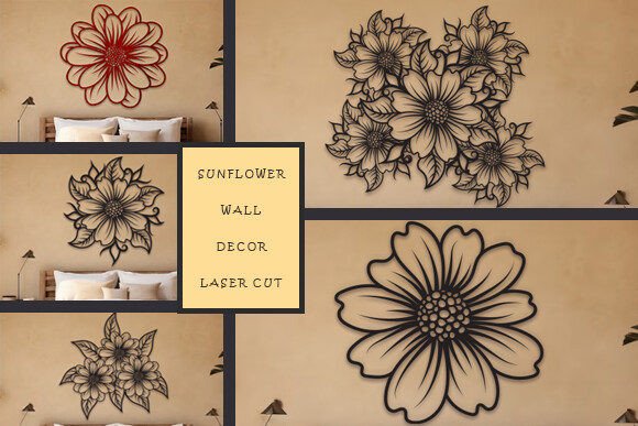 Download Sunflower Wall Art Laser Cut SVG Bundle - Laser cut svg bundle Collection
