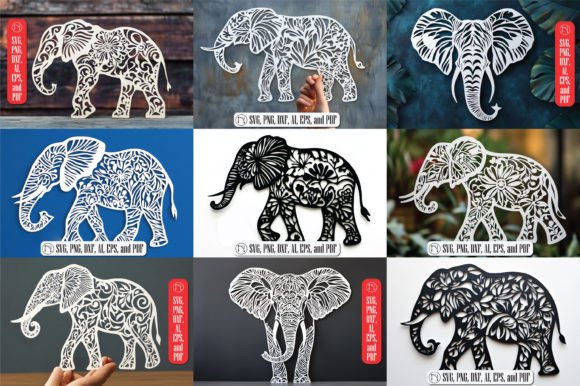 Download Elephant Paper Cut Laser Cut SVG Bundle - Laser cut svg bundle Collection