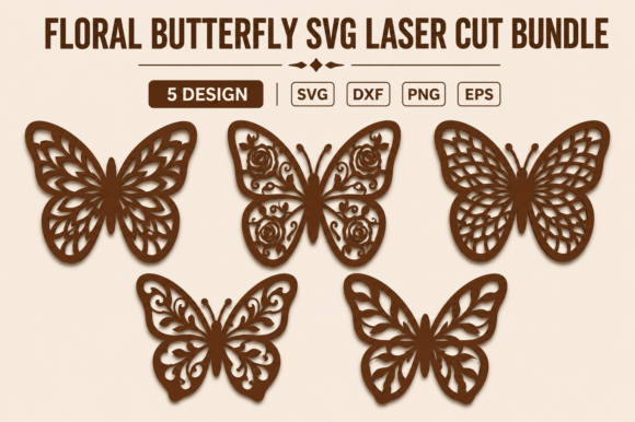 Download Floral Butterfly Laser Cut SVG Bundle - Laser cut svg bundle Collection